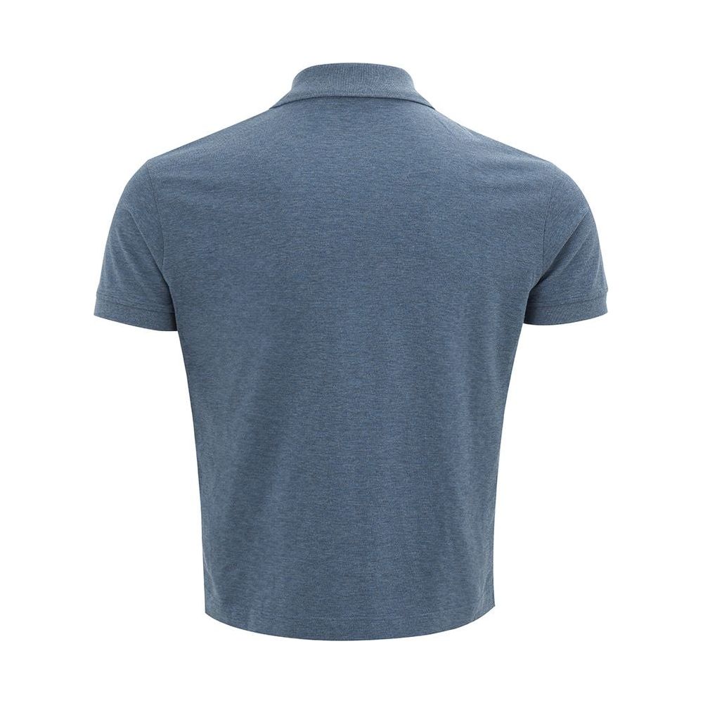 Luca Faloni Elegant Cotton Polo Shirt in Rich Blue Luca Faloni