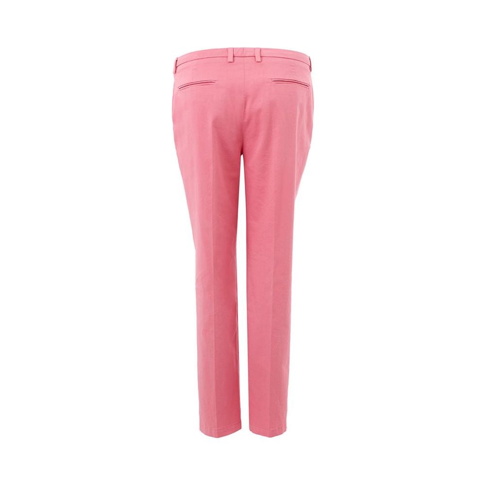 Lardini Elegant Cotton Pink Trousers for Sophisticated Style Lardini