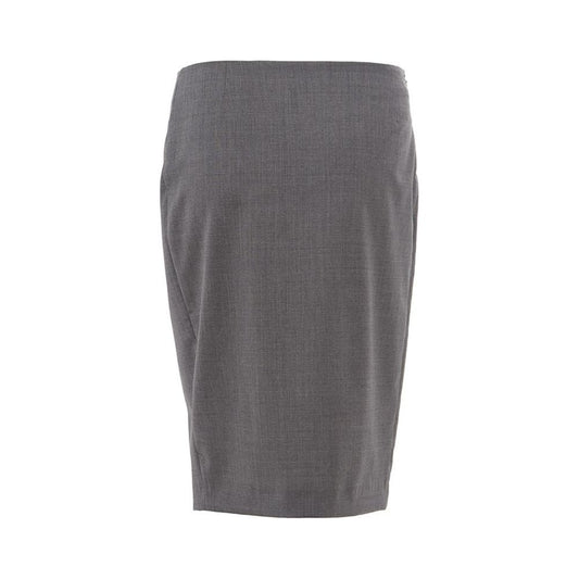 Lardini Chic Gray Wool Pencil Skirt Lardini