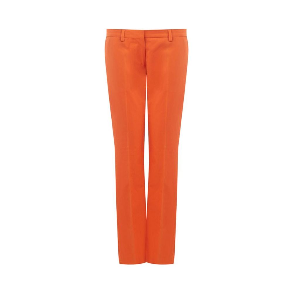 Lardini Elegant Cotton Orange Pants Lardini