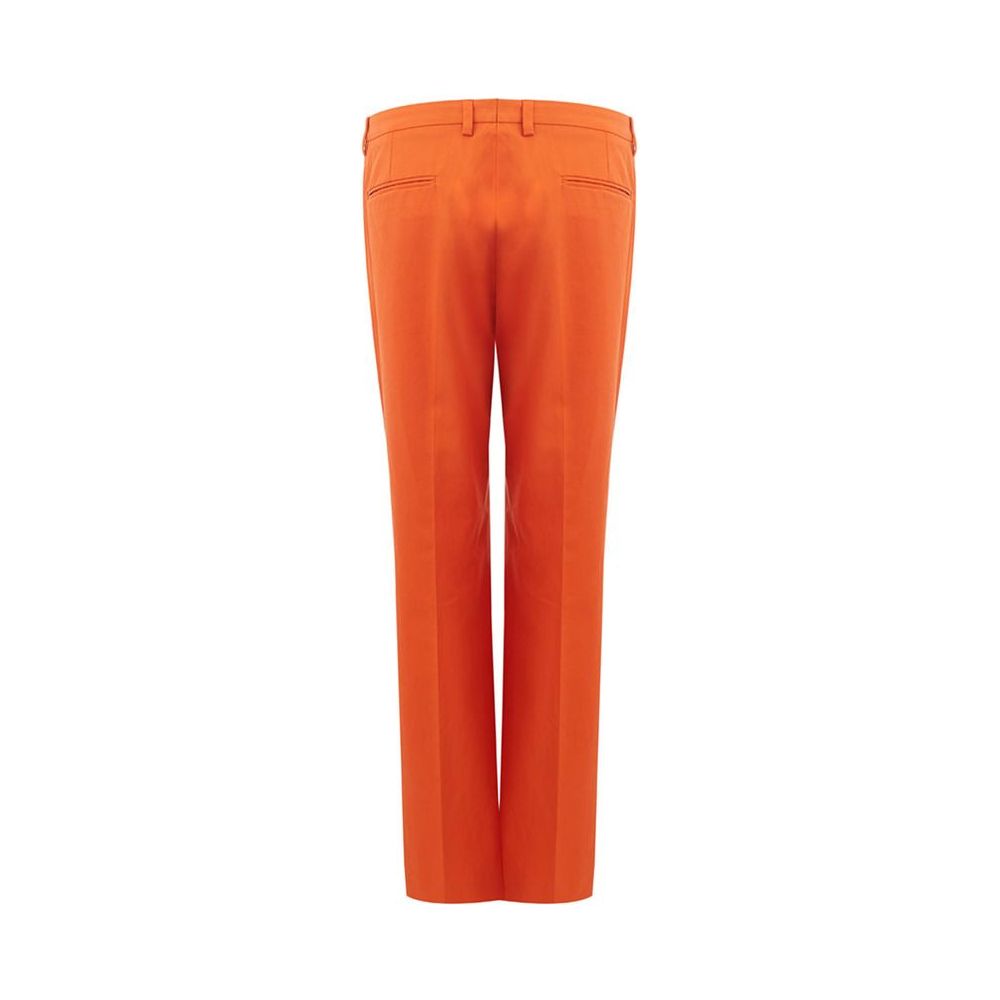 Lardini Elegant Cotton Orange Pants Lardini