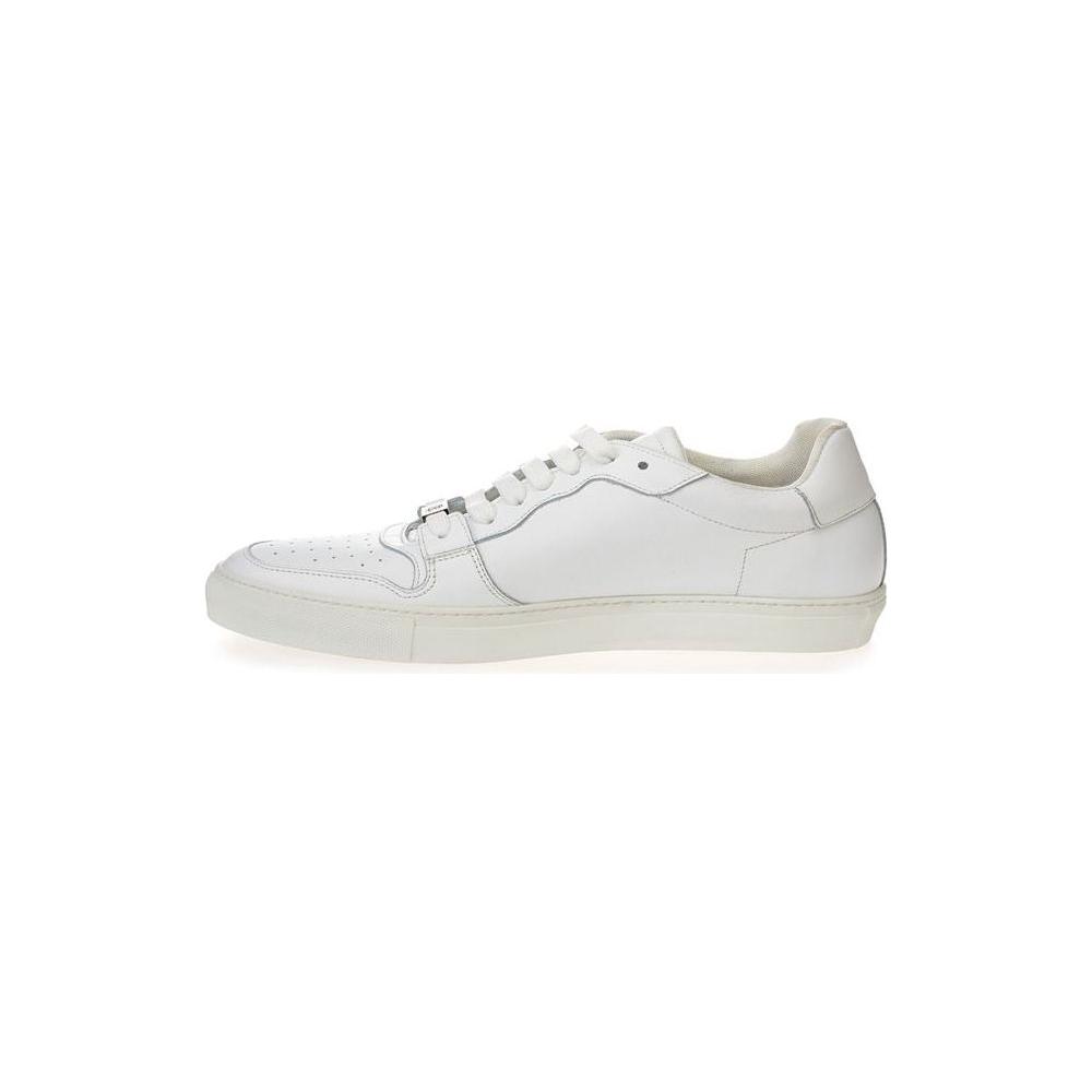 Roberto Cavalli White Leather Sneakers Luxe Footwear