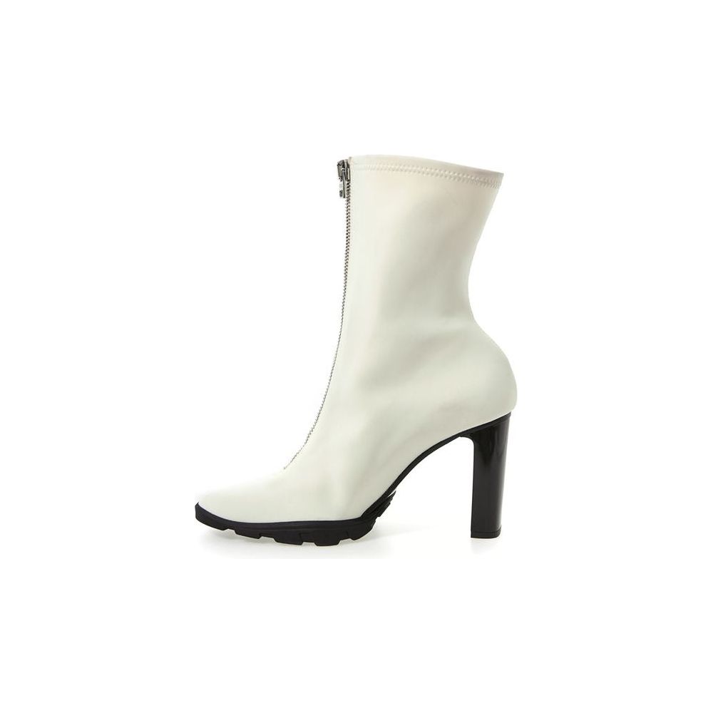 Alexander McQueen Elegant Neoprene Ankle Boots in White Alexander McQueen