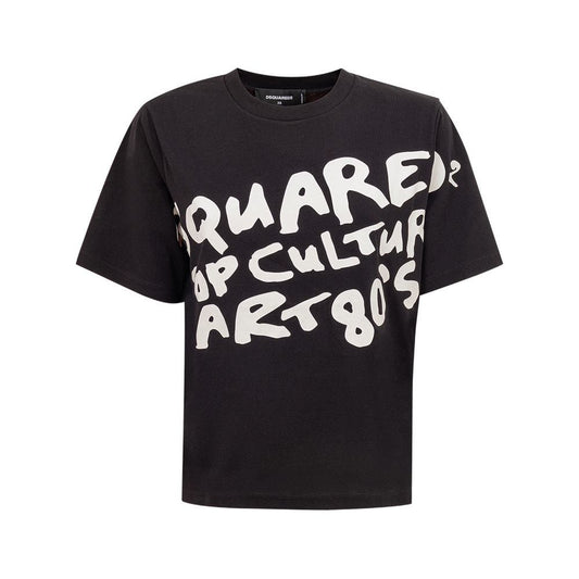 Dsquared² Sleek Cotton Signature Tee in Black Dsquared²