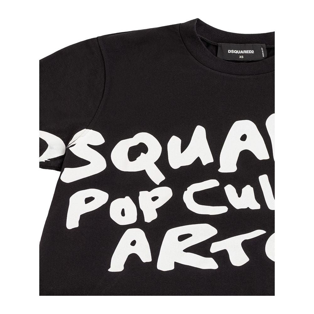 Dsquared² Sleek Cotton Signature Tee in Black Dsquared²