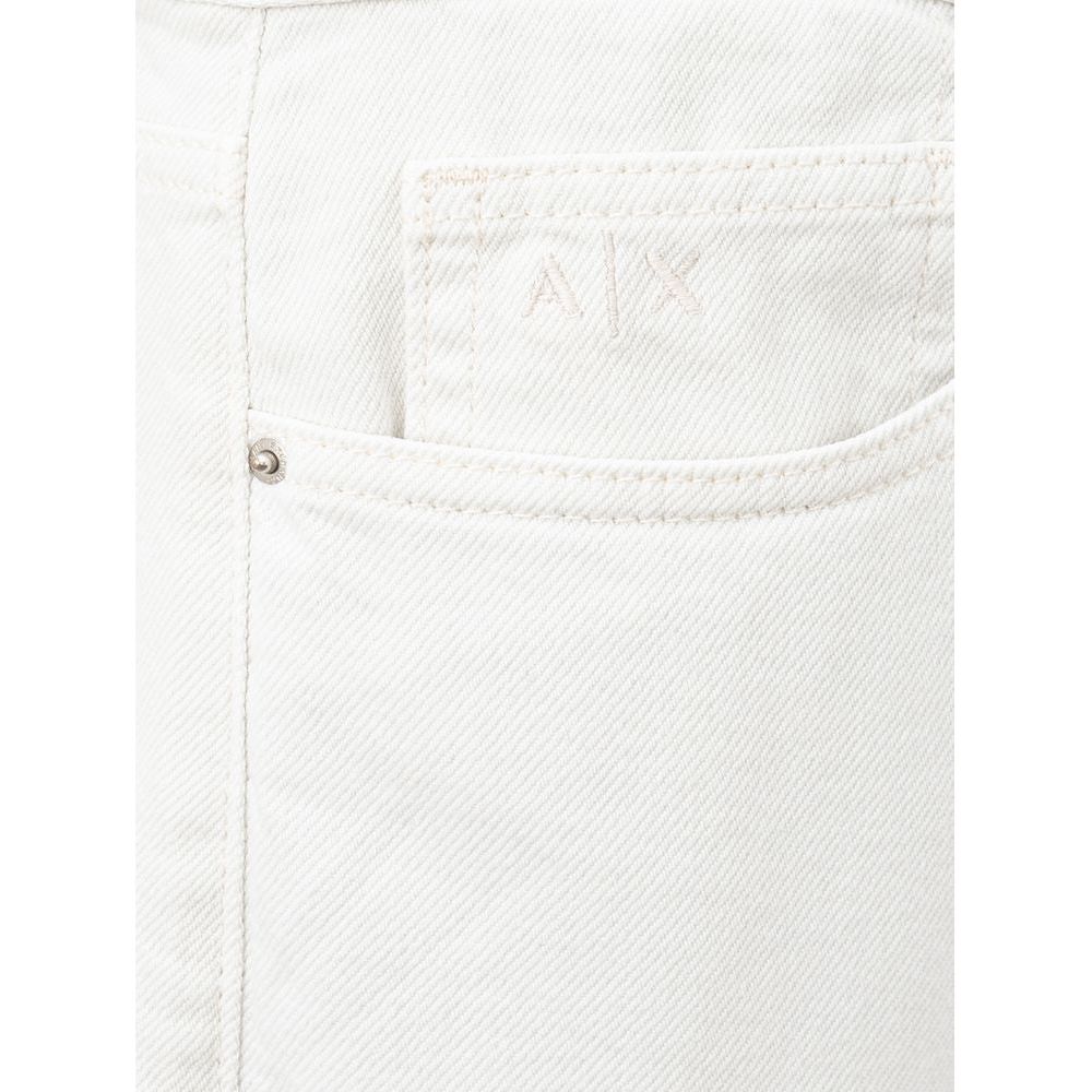 Armani Exchange Elegant White Cotton Trousers Armani Exchange