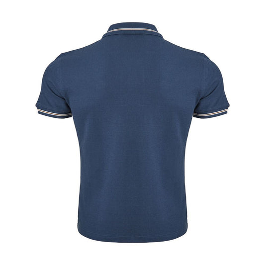 Corneliani Elegant Blue Italian Cotton Polo Shirt Corneliani