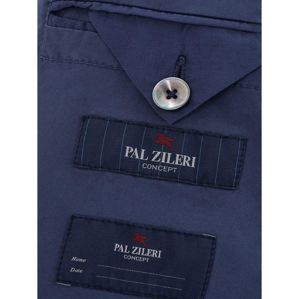 Pal Zileri Elegant Italian Blue Cotton Jacket Pal Zileri