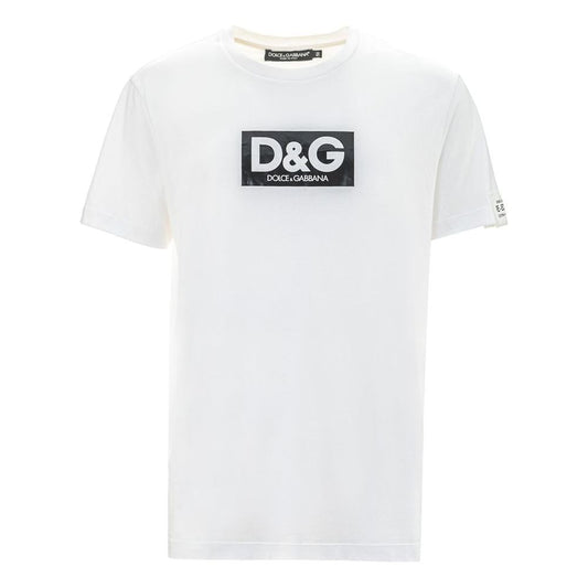 Dolce & Gabbana White Cotton T-Shirt Dolce & Gabbana