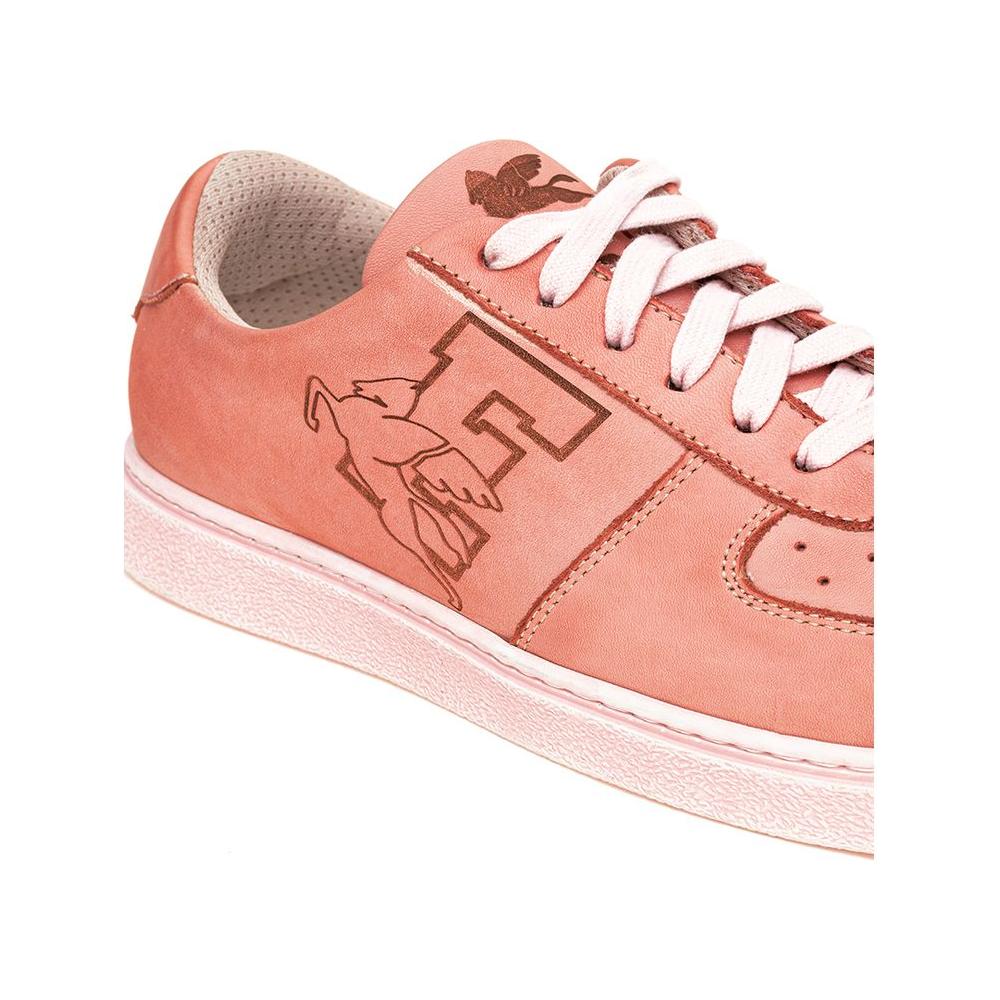 Etro Elegant Pink Leather Sneakers for the Modern Man Etro