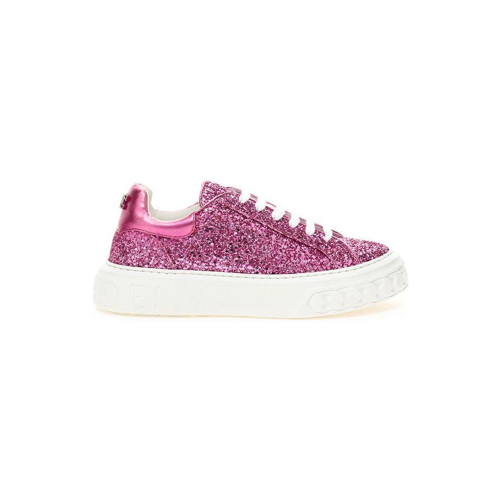 Casadei Fuchsia Elegance Leather Sneakers Casadei