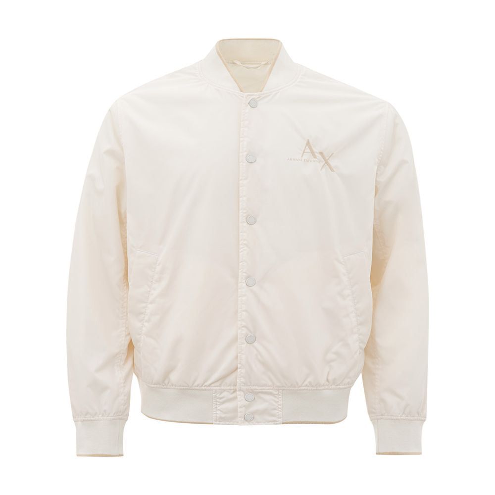 Armani Exchange Elegant White Designer Jacket for Men Armani Exchange