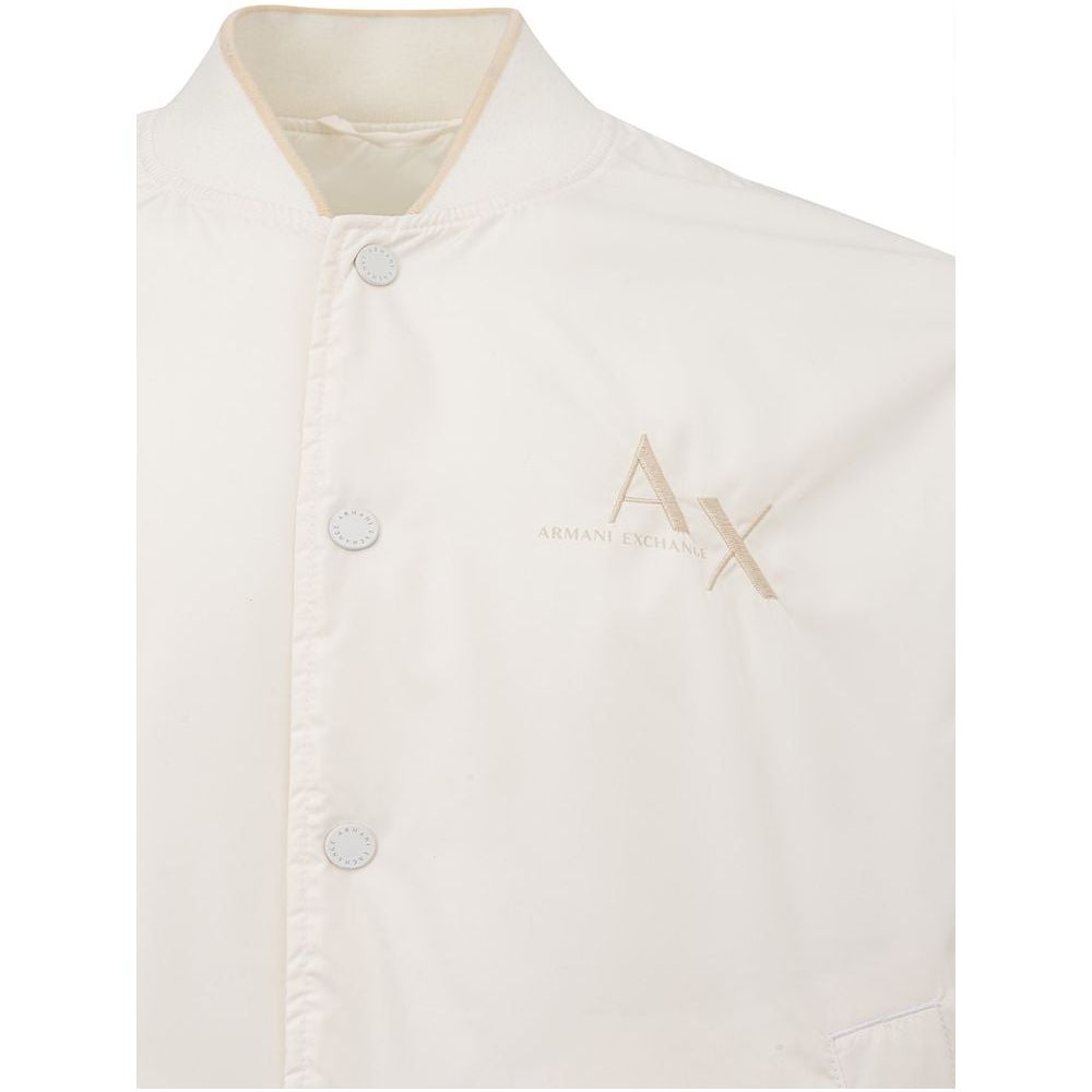 Armani Exchange Elegant White Designer Jacket for Men Armani Exchange