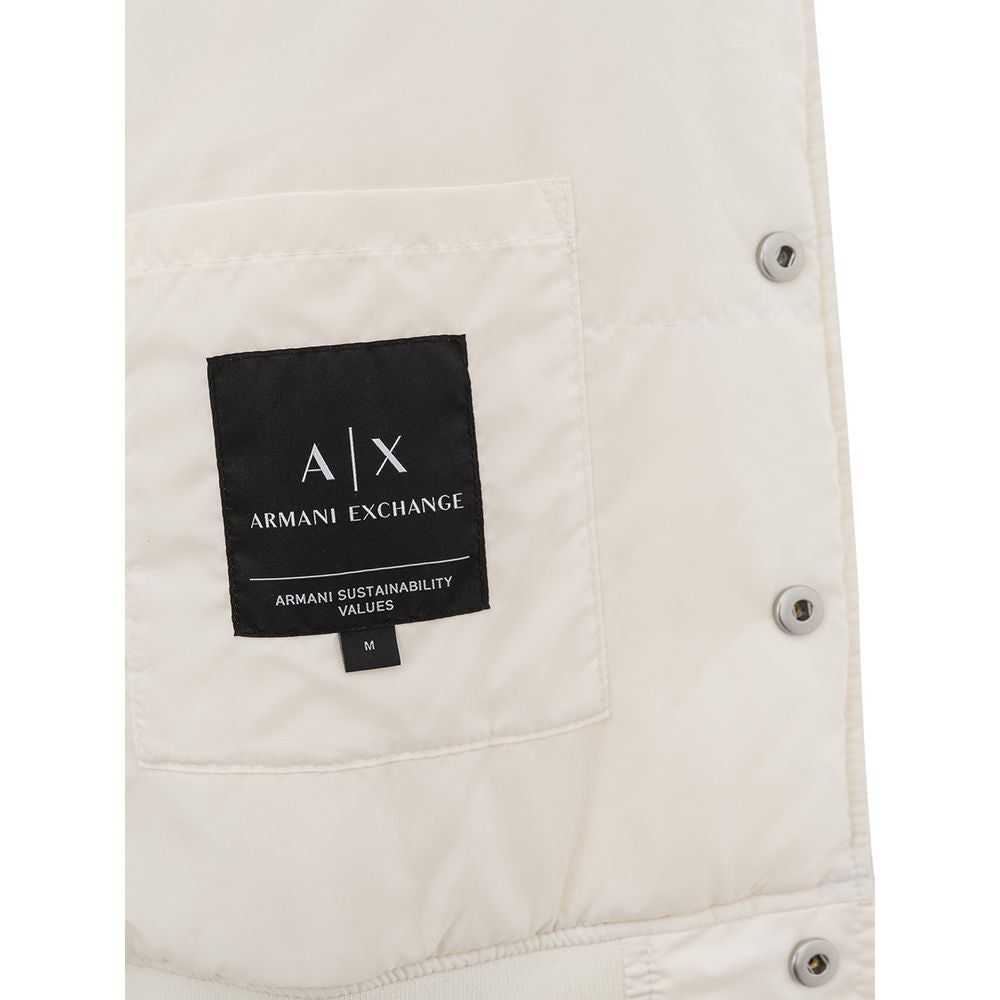 Armani Exchange Elegant White Designer Jacket for Men Armani Exchange