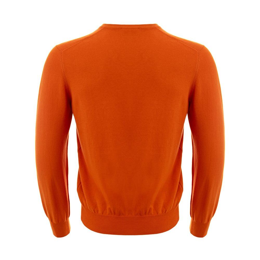 Gran Sasso Elegant Cotton Orange Sweater for Men Gran Sasso