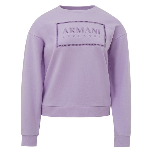 Armani Exchange Chic Purple Cotton Sweater for Women Armani Exchange