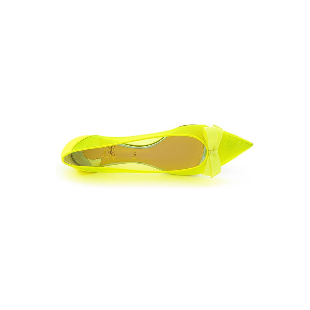 Christian Louboutin Sunshine Yellow Mesh Flat Elegance Christian Louboutin