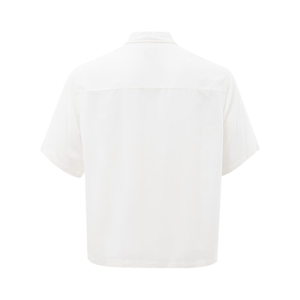 Armani Exchange Elegant White Viscose Shirt for Men Armani Exchange