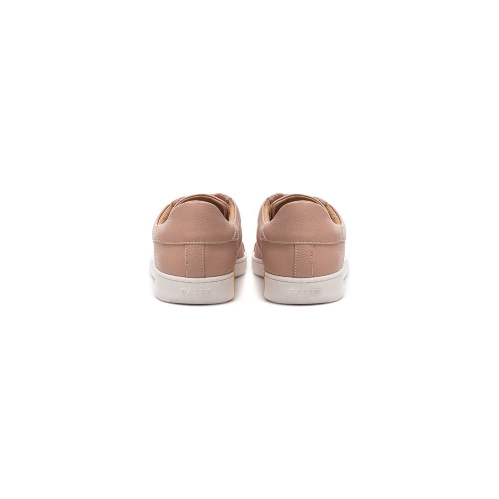 Bally Elegant Pink Cotton Leather Sneakers Bally