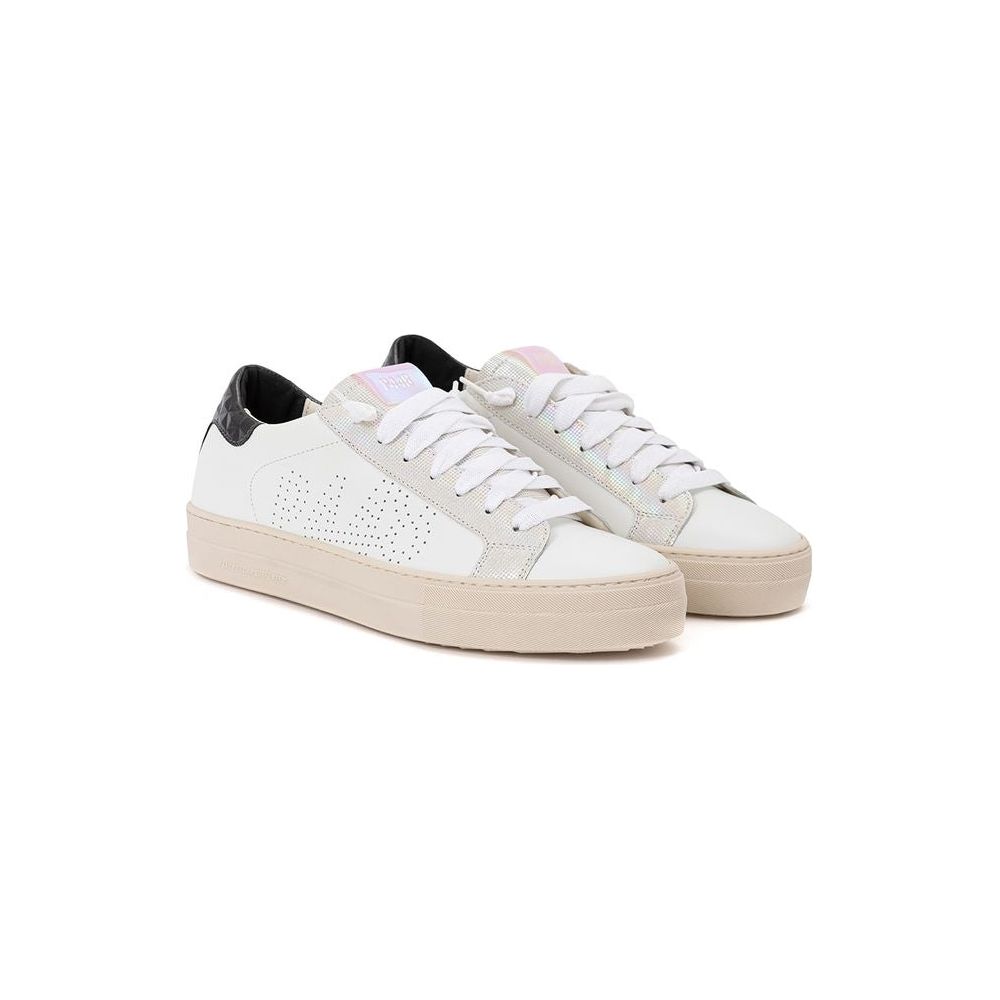 P448 Elevate Your Sneaker Game with All-White Italian Leather Kicks P448