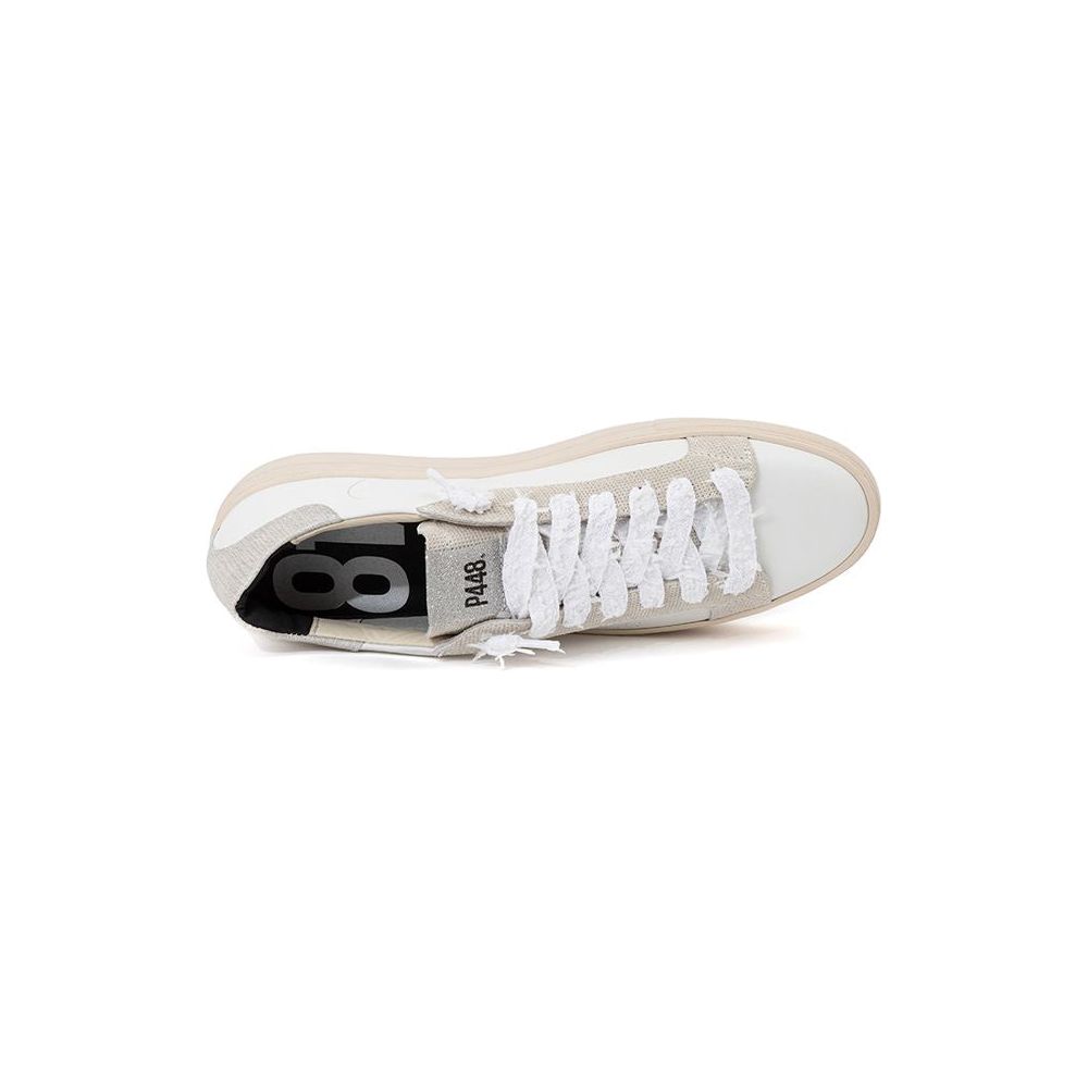 P448 Elegant White Leather Sneakers P448