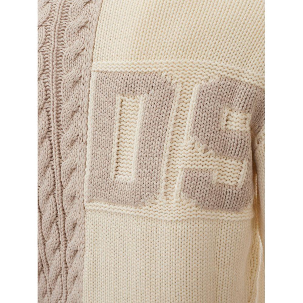 GCDS Chic Beige Wool Sweater for the Stylish Man GCDS