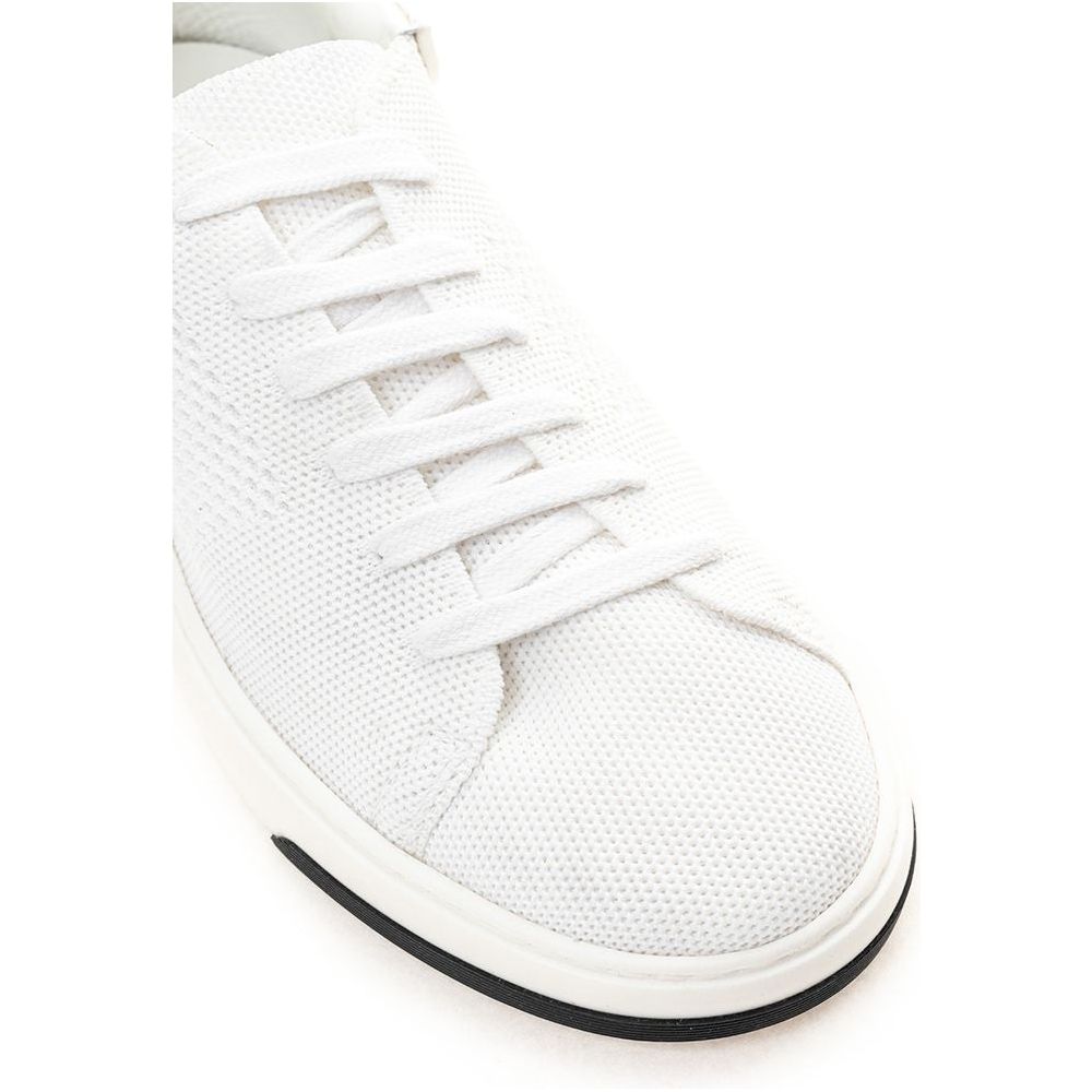 Casadei Elegant White Leather Sneakers Casadei