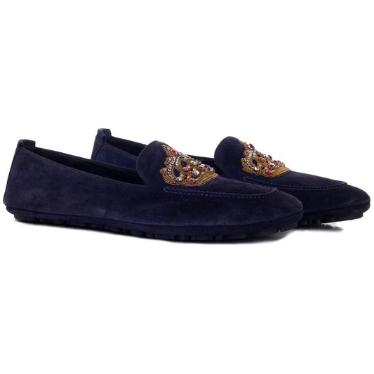 Dolce & Gabbana Blue Leather Di Calfskin Loafer Dolce & Gabbana