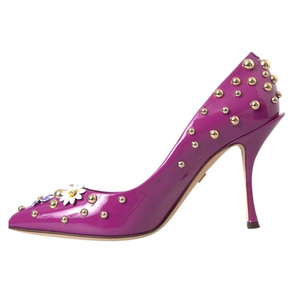 Dolce & Gabbana Purple Leather Di Calfskin Pump Dolce & Gabbana