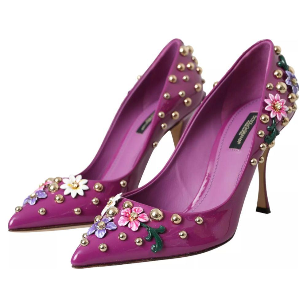 Dolce & Gabbana Purple Leather Di Calfskin Pump Dolce & Gabbana