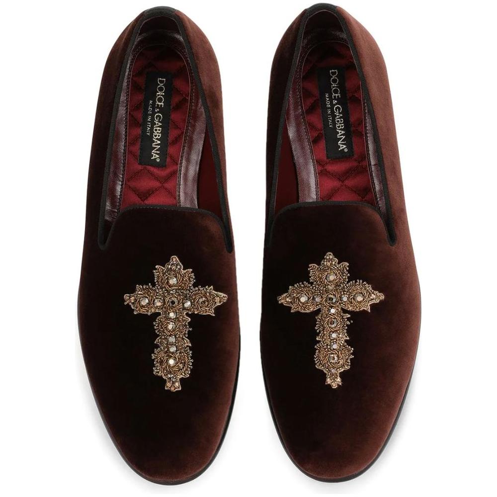 Dolce & Gabbana Red Cotton Loafer Dolce & Gabbana