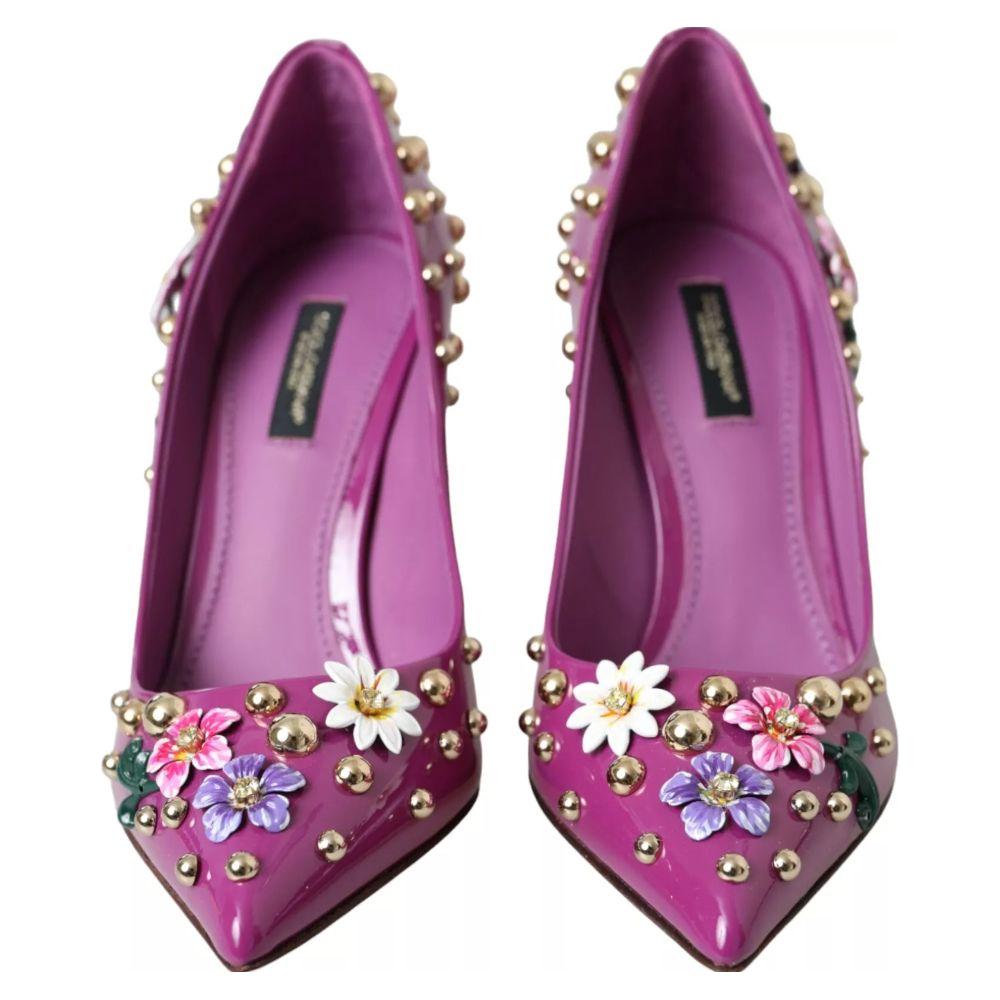 Dolce & Gabbana Purple Leather Di Calfskin Pump Dolce & Gabbana