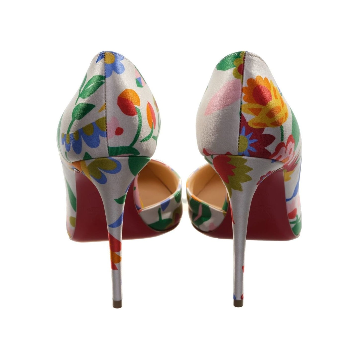 Christian Louboutin Iriza 100 Floral Crepe Satin High Heel Pumps Christian Louboutin