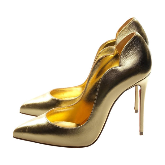 Christian Louboutin Hot Chick 100 Gold High Heel Pump Christian Louboutin