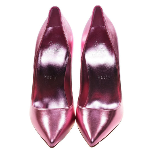 Christian Louboutin So Kate 120 Pink Laminated Leather High Heel Pumps Christian Louboutin