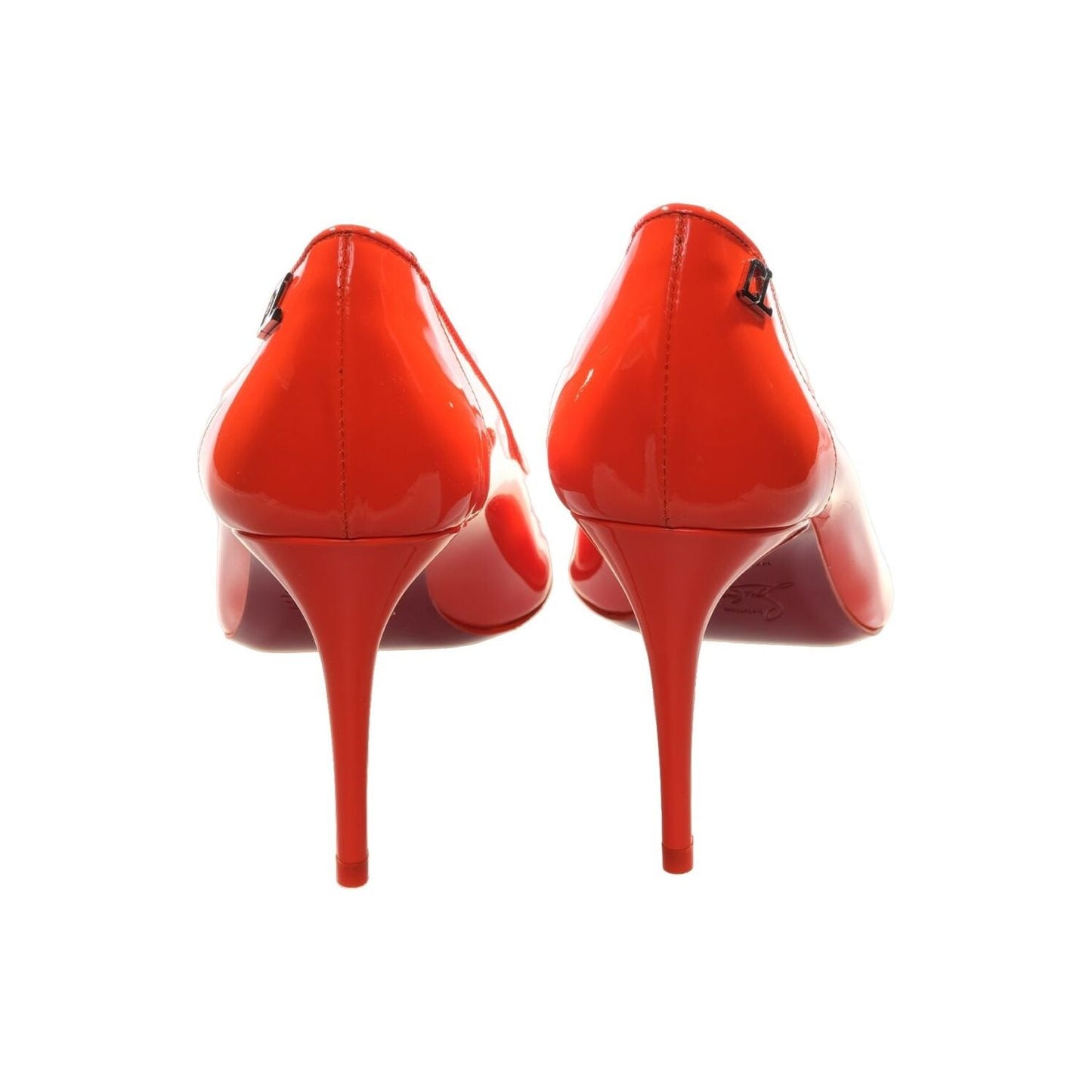 Christian Louboutin Sporty Kate Orange Patent Leather High Heel Pumps Christian Louboutin