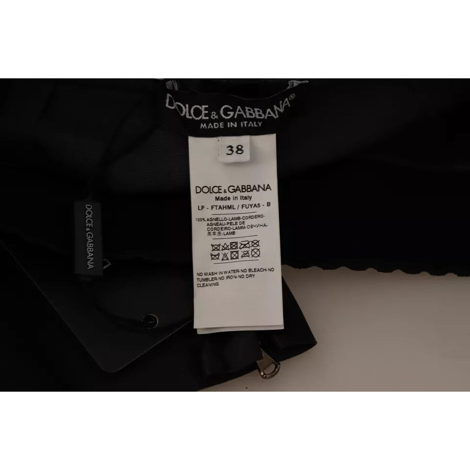 Dolce & Gabbana Black Skinny Leggings Leather Pants Dolce & Gabbana