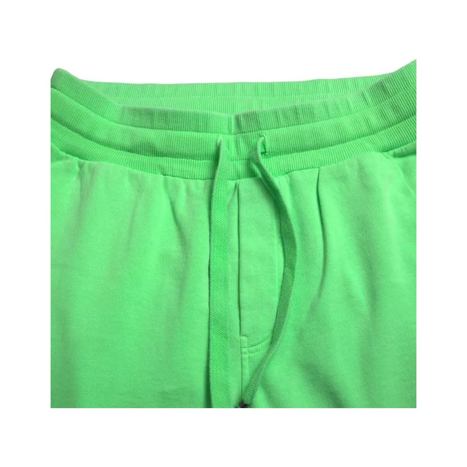 Dolce & Gabbana Neon Green Cotton Stretch Jogger Sweatpants Pants Dolce & Gabbana