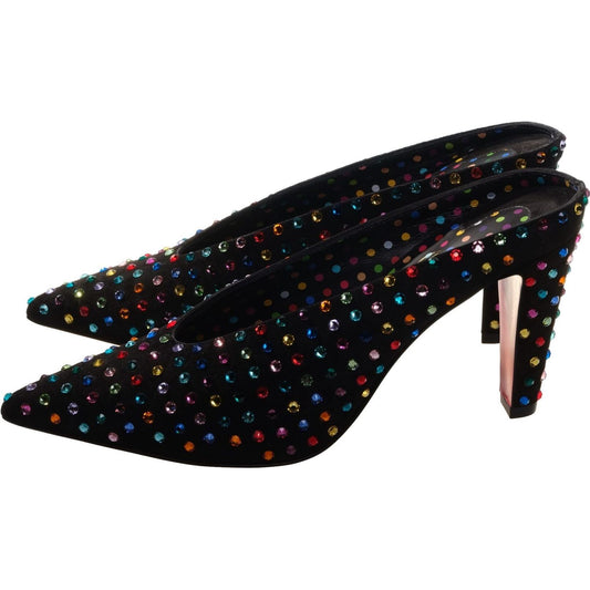 Christian Louboutin Veryvee Strass Boum 85 Suede and Multi Colour Jewelled Mules Christian Louboutin