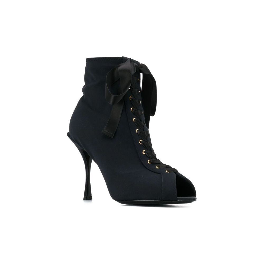 Dolce & Gabbana Black Nylon Boot Dolce & Gabbana