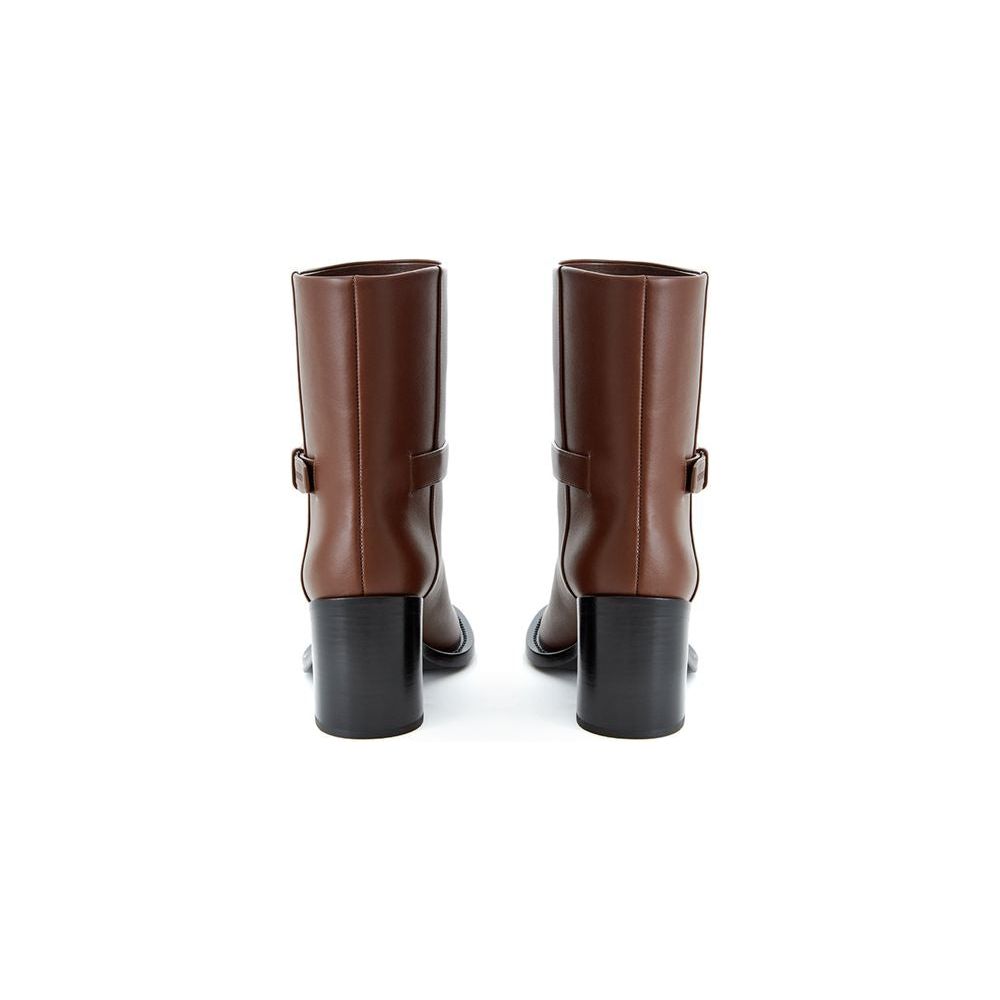 Burberry Brown Leather Boot Burberry