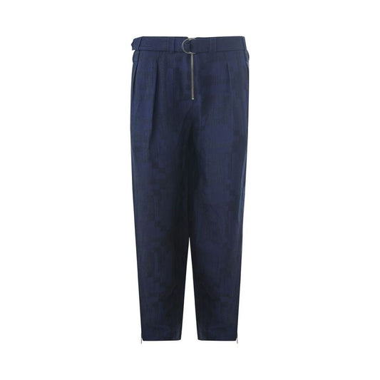 Emporio Armani Blue Linen Jeans & Pant Emporio Armani