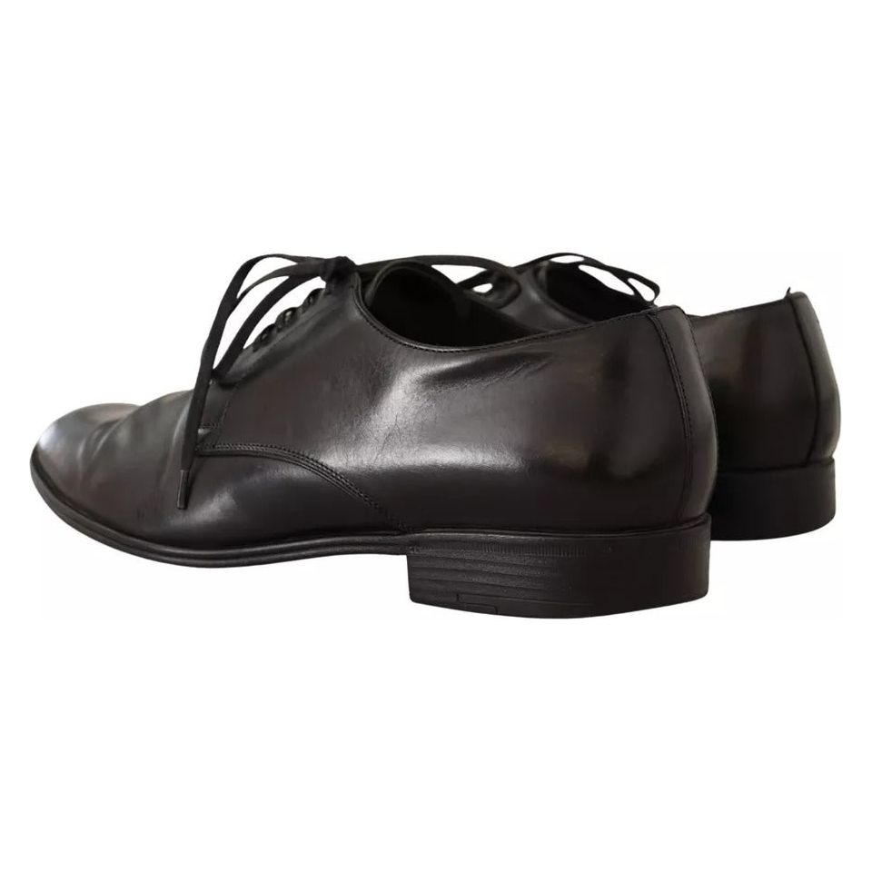 Dolce & Gabbana Black Leather Derby Dress Formal Shoes Dolce & Gabbana