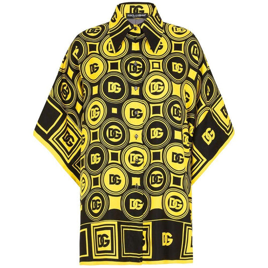 Dolce & Gabbana Yellow Silk Shirt Dolce & Gabbana