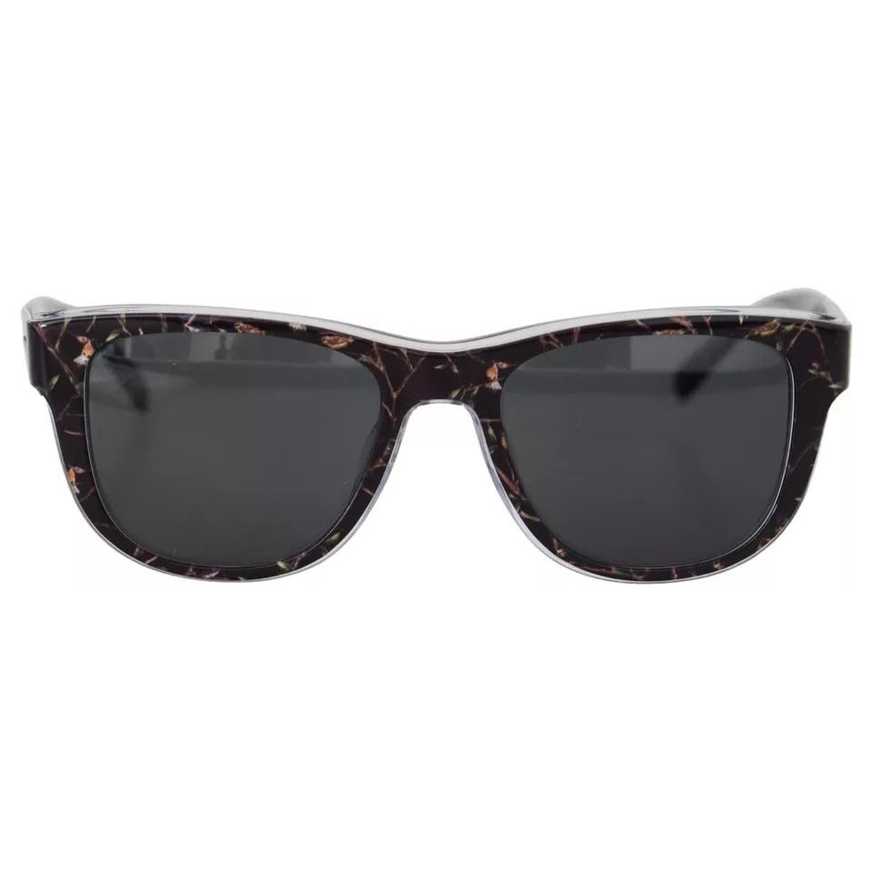 Dolce & Gabbana Black Plastic Full Rim Gray Mirror Lens DG4284-F Sunglasses Dolce & Gabbana