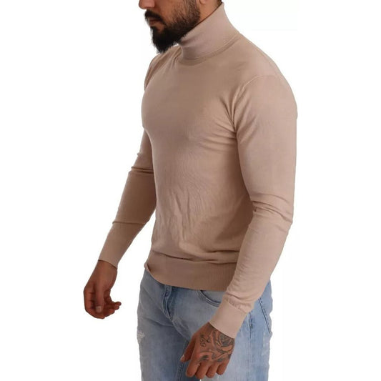 Dolce & Gabbana Beige Cashmere Turtleneck Pullover Sweater Dolce & Gabbana