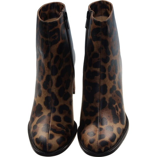 Christian Louboutin Adoxa 70 Brown Leopard Print High Heel Boot Christian Louboutin