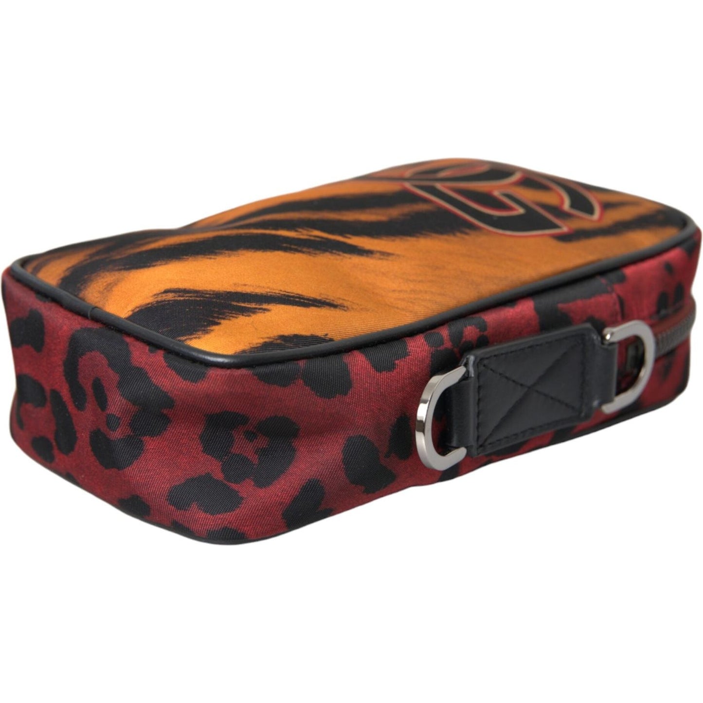 Dolce & Gabbana Multicolor Tiger Print Nylon Logo Cross Body Bag Dolce & Gabbana