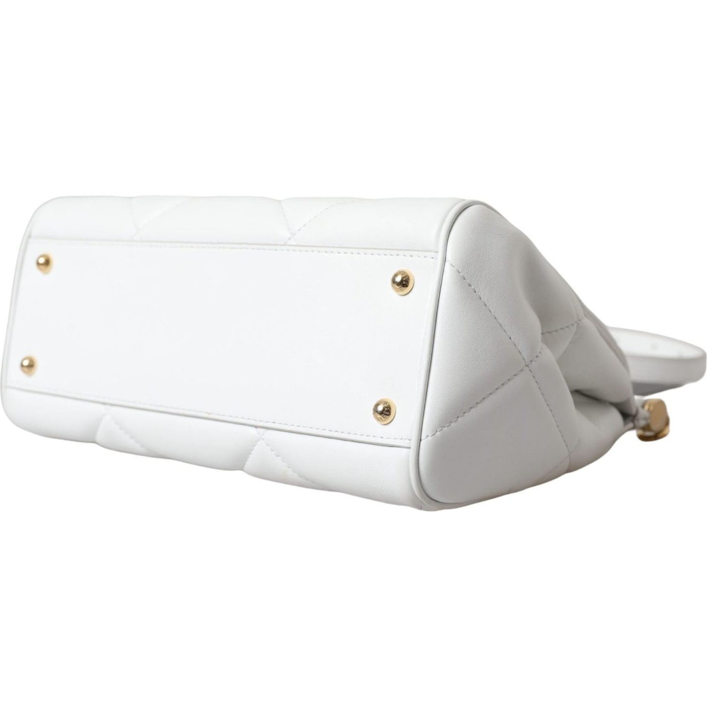 Dolce & Gabbana White Quilted Leather SICILY Hand Shoulder Purse Satchel Bag Dolce & Gabbana