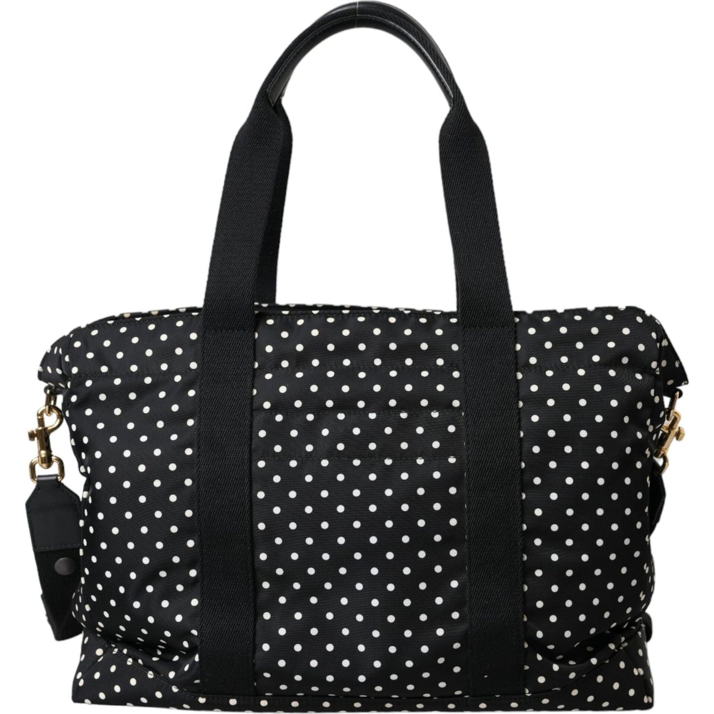 Dolce & Gabbana Black Polka Dot Changing Mat Baby Duffle Bag Dolce & Gabbana